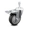 Service Caster 4 Inch Thermoplastic Rubber Swivel 3/8 Inch Stem Caster with Total Lock Brake SCC-TSTTL20S414-TPRB-381615 - alternate 1